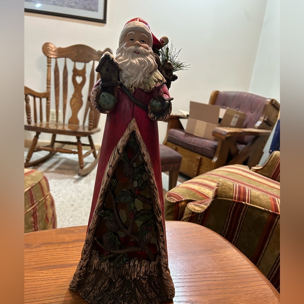 Cracker Barrel Light Up Changing Color Santa 17.5" Tall